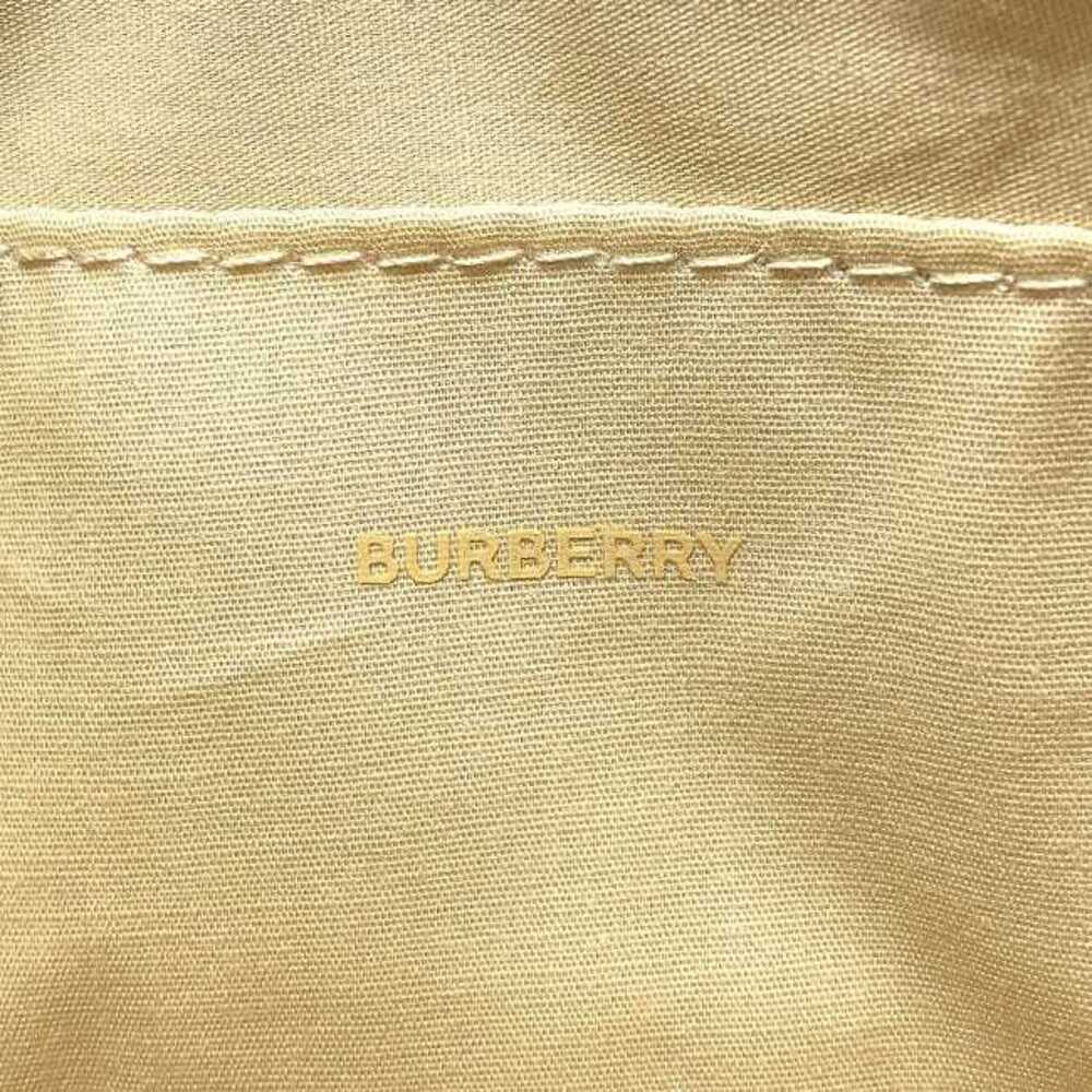 Burberry Clutch Bag Cream Beige Gold Canvas Leather Zipper Strap Logo Clutch - Picture 7 of 8
